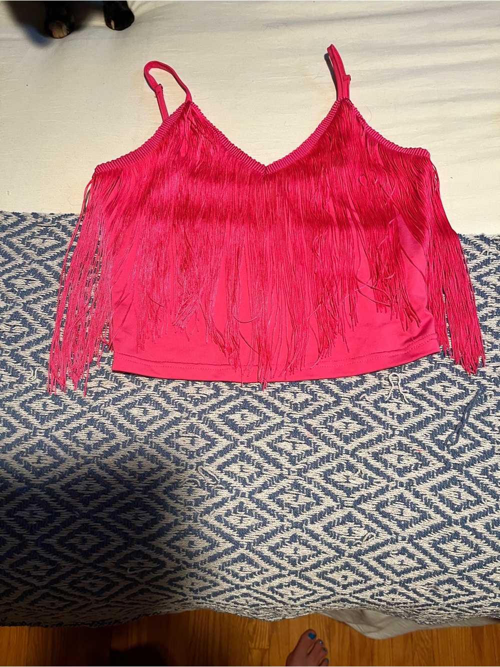 Source Unknown Hot Pink Fringe Cami